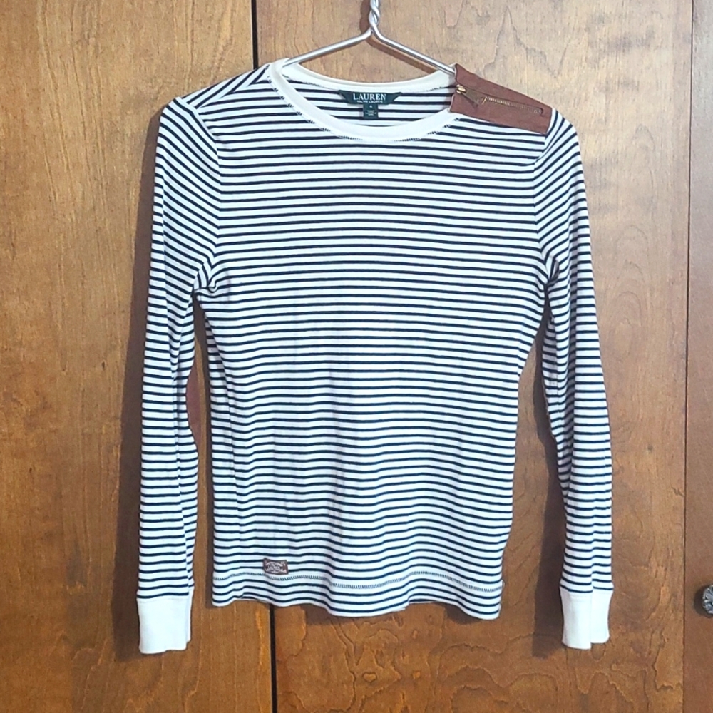 Ralph Lauren navy/white striped shirt